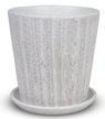 Горшок керамический конус Меланж белый 9,4л d26 h27
