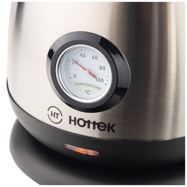 Чайник электрический Hottek HT-960-020 2200Вт 1,7л нерж.сталь, серебристый, с термометром