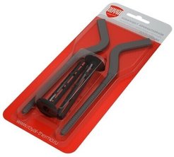 Комплект плоских кронштейнов с дюбелями 7,2х170мм, черные