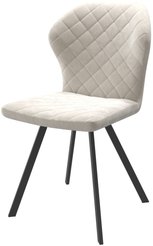 Стул кухонный Mamadoma Robby D-R b03 43х40х84см велюр/металл, бежевый/черный, поворотный