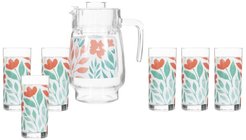 Набор питьевой Luminarc Alvis Red Кувшин 1,6л+Стаканы 270мл 6шт красный, стекло