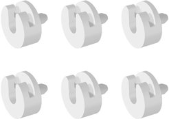 Комплект держателей д/проволочной полки Larvij 6шт пластик Белый