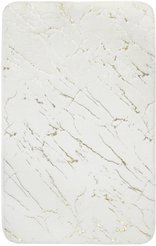 Коврик для ванной комнаты 50х80см, MARBLE айвори с золотом