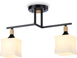 Люстра Ambrella light TR9486/2 BK/FR черный/белый матовый 2хE27