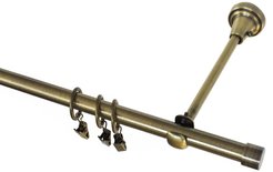 Карниз кованый одинарный Qually Ст.золото d25 340см