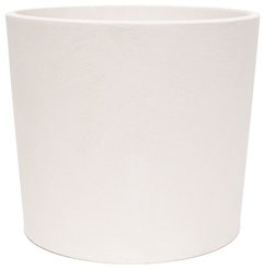 Кашпо бетонное Замша d14см h13см v1,4л, кедр, белый