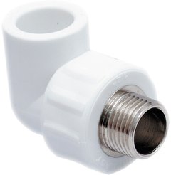 Угольник полипропиленовый комбинированный наружная резьба d20х3/4"