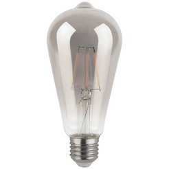 Лампа светодиодная ЭРА F-LED ST64-7W-824-E27 smoky 7Вт филамент дымчатая теплый белый свет Е27