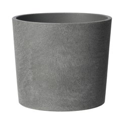 Кашпо бетонное Замша d14см h13см v1,4л, кедр, серый