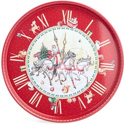 Поднос сервировочный Agness Christmas Collection 33см сталь окрашенная