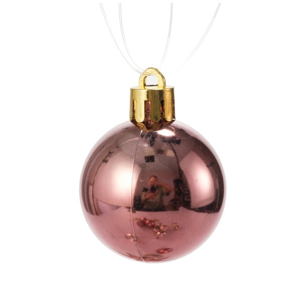 Набор елочных украшений 30шт 3-5см, розовый+шампанское, SYQA-0123072