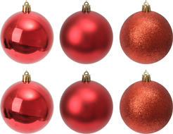 Набор шаров 6шт 8см, красный, SYQA-0125137-red