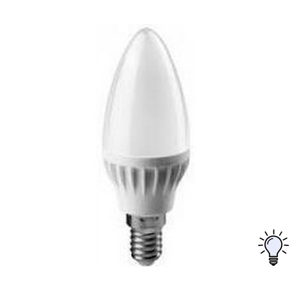 Лампа светодиодная Онлайт 6Вт Е14 свеча 4000К свет нейтральный белый
