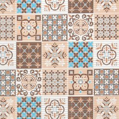 Коврик для ванной комнаты мерный 1,30х15м 225PT-brown-blue ПРЕОБРАЖЕНИЕ