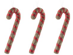 Набор украшений Карамельная трость 3шт 15,6х5,5х1,5см, цвет: золото, SYDC23-125