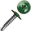 Саморез с прессшайбой со сверлом зеленый RAL 6005 4,2х19 (23шт) №128