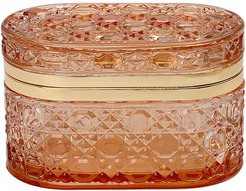 Шкатулка овальная с крышкой Fancy 8,5х8,5х13,5 стекло янтарный