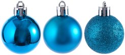 Набор шаров 6шт 4см, голубой (глянец: 2шт, матовые: 2шт, глиттер: 2шт), SYQA-0123121-6