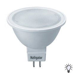 Лампа светодиодная Navigator 7Вт GU5.3 4000К свет нейтральный белый