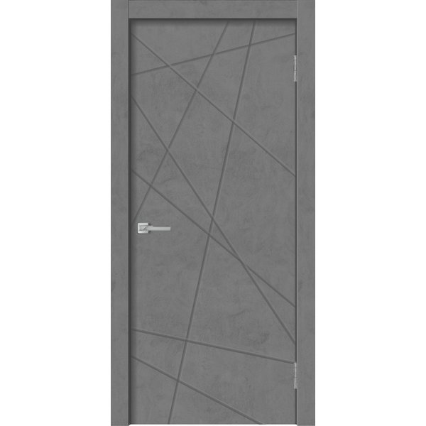 Дверь ДГ Geometry-1 ПВХ бетон графит 600х2000мм