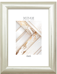Рамка Gallery/МИРАМ 15х21см серебро, пластик