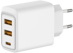 Устройство зарядное с двумя портами USB-A и одним портом USB-C 10Вт Rexant