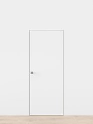 Дверь ДГ Invisible AL хром под скрытые петли, замок магнитный пленка под покраску 700х2200мм