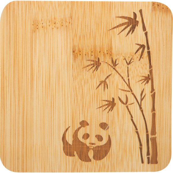 Набор подставок под горячее Mallony Foresta di bambu 3шт 10х10х0,8см бамбук