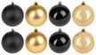 Набор шаров 8шт 8см чёрный+золото SYQA-012274 Набор шаров 8шт 8см чёрный+золото SYQA-012274