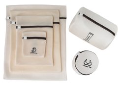 Набор мешков д/стирки Доляна 60х50/50х40/40х30/22х18/30х20/17х17см 6шт на молнии полиэстер, бежевый