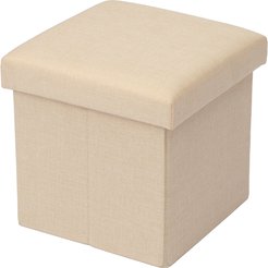 Пуф складной 30x30x30см полиэстер, бежевый, нагрузка 60кг