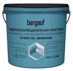 Мастика гидроизоляционная под плиточные облицовки Bergauf Hydro-Tec Membrane 4кг