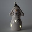 Фигура керамическая Снеговик чёрно-белый 19см LED(работает от батареек) SYTCA-5822143