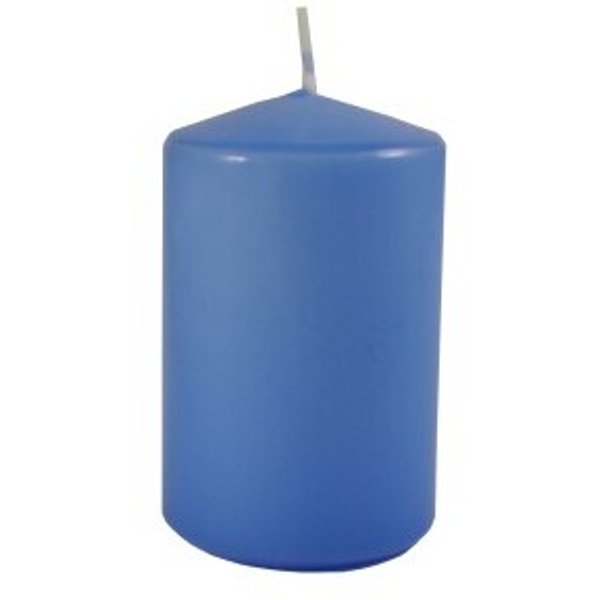 Свеча столбик голубая 50х80мм
