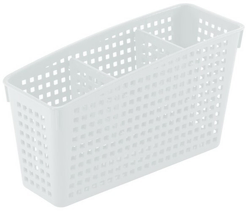 Органайзер кухонный Violet Лофт 24,5х9,5х14см с перегородками, белый, пластик