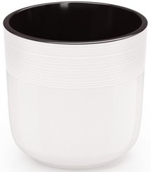 Кашпо пластиковое Линель d16см h16см v2,7л, белый, с вкладкой