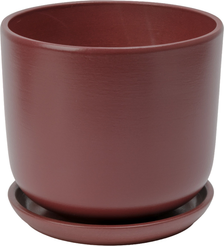 Горшок керамический Бургунди d18см h15,5см v3л, цилиндр, бордо