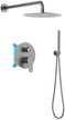 Комплект душевой системы скрытого монтажа AQUATEK Бетта AQ1172BGM Set 3 в 1, оружейная сталь 
