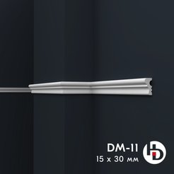 Молдинг HDXPS ПРАЙМДЕКОР DM11 30x15x2000мм полистирол