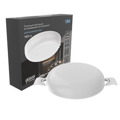 Светильник точечный встраиваемый Gauss Frameless 18W 4000K белый