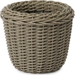 Кашпо плетеное из искусственного ротанга 5л Мокко