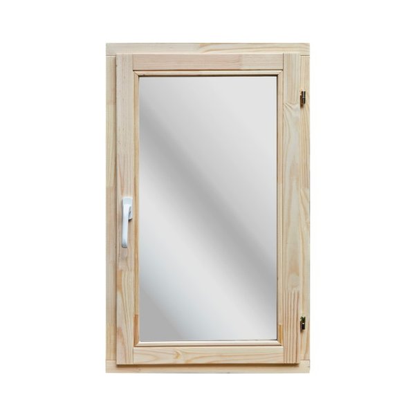 Окно деревянное со стеклопакетом ОДОСП(40) 96х58см однокамерный стеклопакет ство