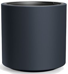 Кашпо пластиковое HEOS d47см h45см v72л, антрацит, с вкладкой v31л