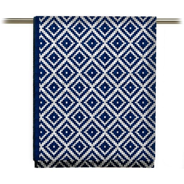 Комплект вафельных полотенец Fine Line Геометрия синий 45х60 2 шт