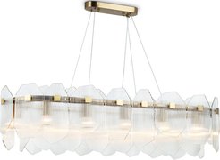 Светильник подвесной LH31255/12 BS/CL латунь/прозрачный E14х12 max 40W 1000х340х270мм