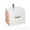 Тумба для ванной комнаты, подвесная, белая/под дерево,60см,Mirro,IDDIS,MIR60W0i95