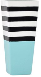 Ваза для цветов конус h25cм голубой