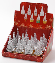 Сувенир светодиодный Ёлочка 10х4см теплый белый свет SYLZB-2325016