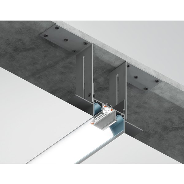 Профиль для натяжного потолка GP4000AL для ленты до 13,2мм серебро/матовый 2м