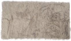 Коврик из искусственной овчины серый 80х150см на подложке TPR